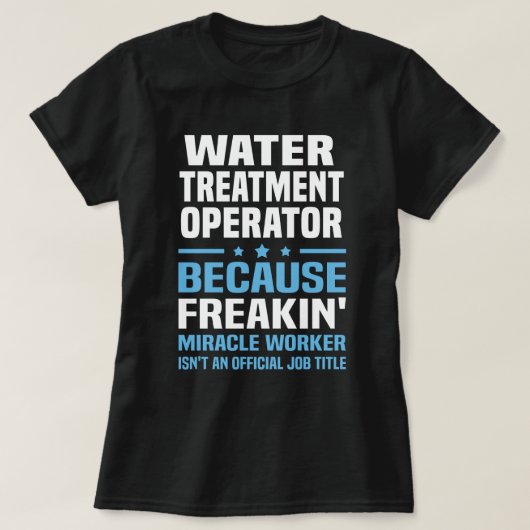 T-shirt Opérateur de traitement de l'eau (Design devant)