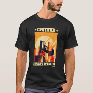 T-shirt Opérateur de transport par fourche certifié amusan