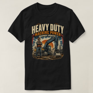 T-shirt Opérateur d'équipement lourd vintage Excavatrice