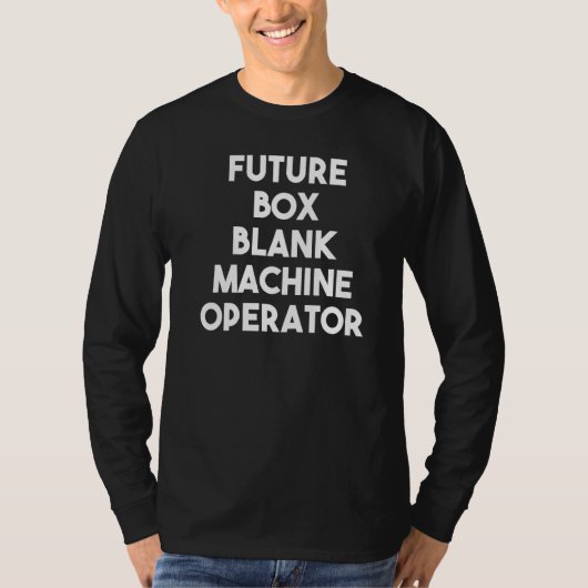 T-shirt Opérateur d'ordinateur vide de la boîte future (Devant)