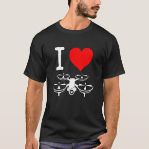 T-shirt Opérateur Fvp de contrôle à distance I Heart Drone