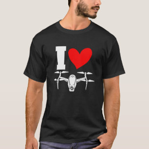T-shirt Opérateur Fvp de contrôle à distance I Heart Drone