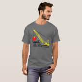 T-shirt Opérateur lisse Tracteur Construction Coeur Bulldo (Devant entier)