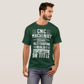 T-shirt Opérateur machiniste Ninja CNC multitâche amusant (Devant entier)