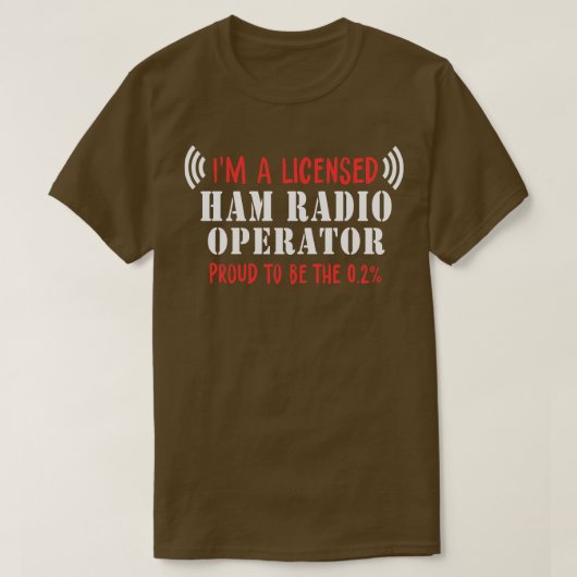 T-shirt Opérateur radio de jambon fier (Design devant)