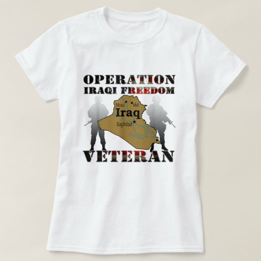 T-shirt Opération Iraqi Freedom OIF Vétérinaire combat le (Design devant)