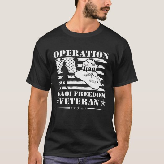 T-shirt Opération vétéran Liberté Irakienne Oif Combat Le (Devant)
