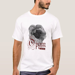 T-shirt Opium De Pavot Noir Et Blanc À L'Intérieur