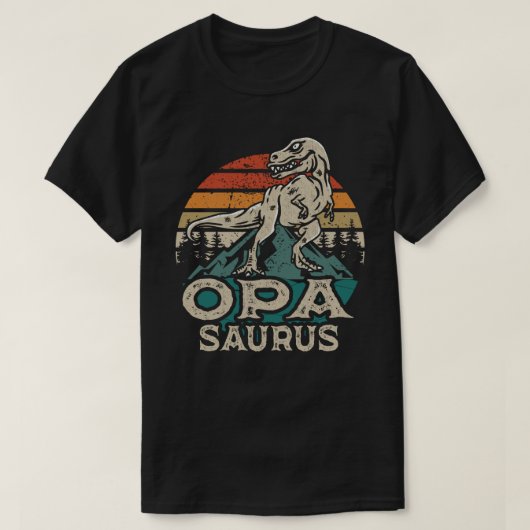 T-shirt Oposaurus Dinosaur Grandpa Saurus Fête des pères (Design devant)