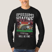 T-shirt Opossum And Wine Trash Cat Possum Opossum (Devant)