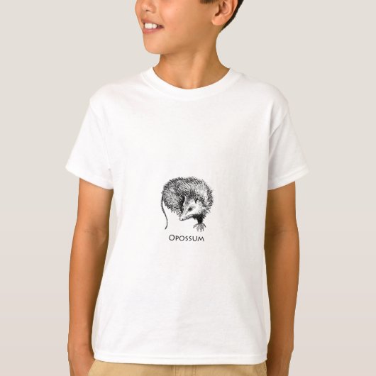 T-shirt Opossum (art linéaire) (Devant)