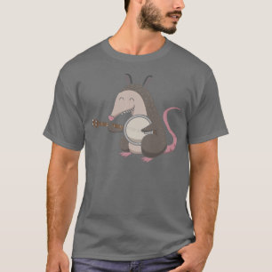 T-shirt Opossum Bluegrass Guitare acoustique Mandoline Fid