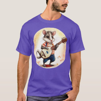 T-shirt Opossum jouant au banjo