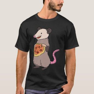 T-shirt Opossum Manger Pizza Fast Food Rodent Cute Forest