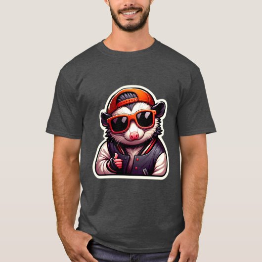 T-SHIRT OPOSSUME DANS VARSITY JACKET 2 (Devant)