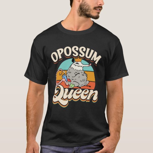 T-shirt Opossums Opossum Reine Vintage (Devant)
