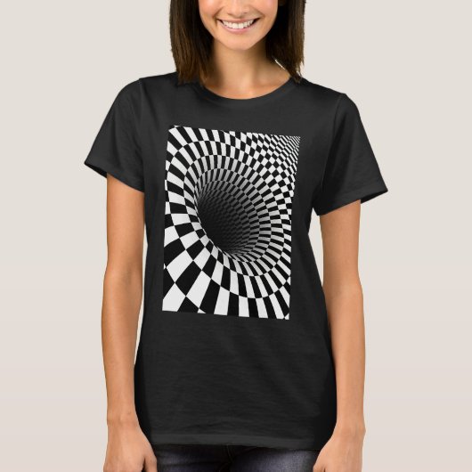 T-shirt Optical Illusion Hole Illusion Science (Devant)