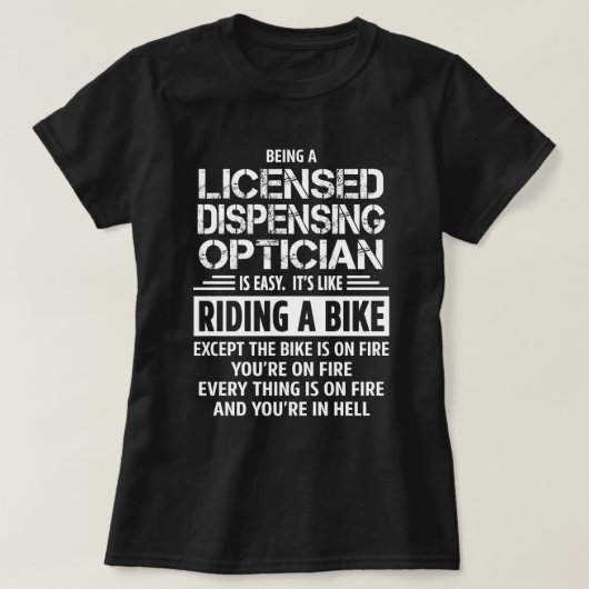 T-shirt Opticien Dispensant Sous Licence (Design devant)