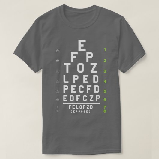 T-shirt Opticien ophtalmologiste Funny Optique Optomètre o (Design devant)