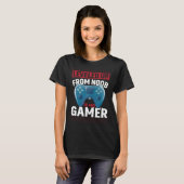 T-shirt Optimisé De Noob À Pro Gamer Pro Gamer Gamin (Devant entier)