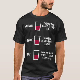 T-shirt Optimiste Pessimiste Aspie Funny Aspergers Logic j
