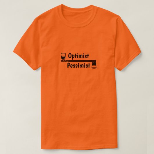 T-shirt Optimiste/Pessimiste - Une chemise MisterP (Design devant)