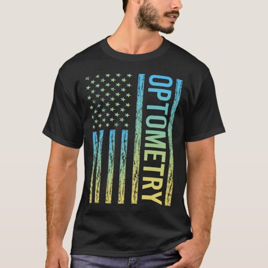 T-shirt Optométriste de drapeau de dégradé (Devant)
