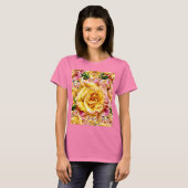 T-shirt Opulence Groovy Rose Dorée : (Devant entier)