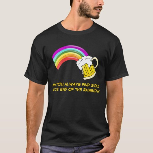 T-shirt Or à l'extrémité de l'arc-en-ciel (Devant)