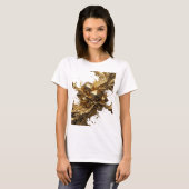 T-shirt Or Art Abstrait Statement Wearable Art (Devant entier)