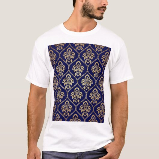 T-shirt Or & bleu : Damas de luxe (Devant)
