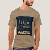T-shirt or bleu marine Geek robuste | Carte de circuit | T (Devant)