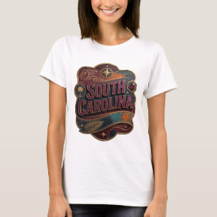 T-shirt Or Cool GOLD SOUTH CAROLINA Texte Art 3D