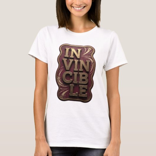T-shirt Or Cool IN VINCIBLE Conception Sur Mesure (Devant)