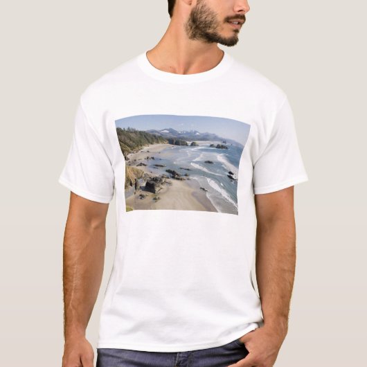 T-shirt OR, côte de l'Oregon, Ecola State Park, Crescent 2 (Devant)