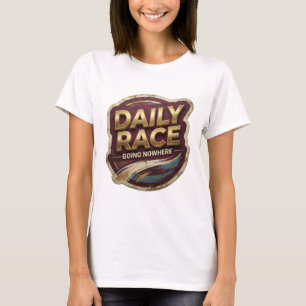 T-shirt Or Course Quotidien en Or Tendance N'ALLANT NULLE