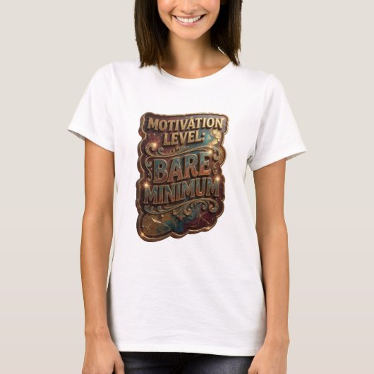 T-shirt Or Crisp MOTIVATION NIVEAU MINIMUM VITAL (Devant)