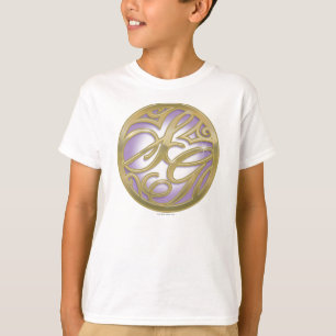 T-shirt Or de Supergirl et logo pourpre de cercle
