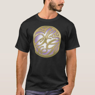 T-shirt Or de Supergirl et logo pourpre de cercle