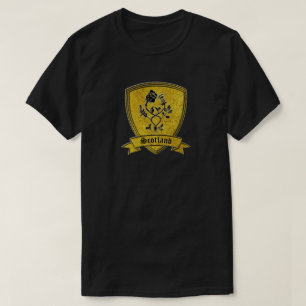 T-shirt Or et rose et chardon de noir
