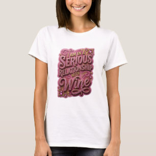 T-shirt Or I AM IN A SERIOUS RELATIONSHIP WITH WINE v7