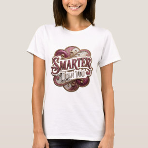 T-shirt Or Imprimé Edgy Gold PLUS INTELLIGENT QUE VOUS