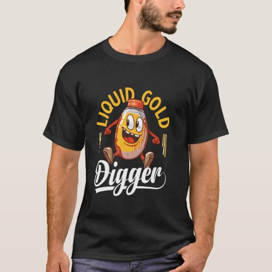 T-shirt Or Liquide Pour Prélèveuse d'Arbre à Érable (Devant)