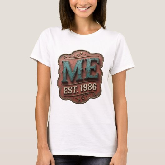 T-shirt Or ME EST 1986 Design (Devant)
