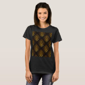 T-shirt Or Moderne Boho Élégant Motif d'Art Abstrait #502 (Devant entier)