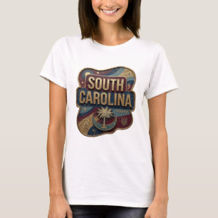 T-shirt Or Moderne SOUTH CAROLINA Art Porter au Corps