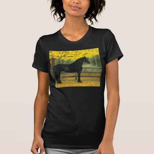 T-shirt Or noir - chemise (Devant)