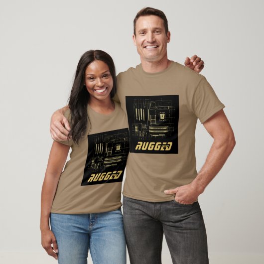 T-shirt or noir Geek robuste | Carte de circuit | Tech (Unisexe)