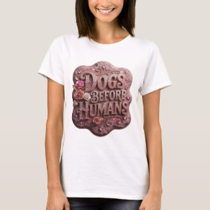 T-shirt Or Or DOGS AVANT HUMAINS Design Gras