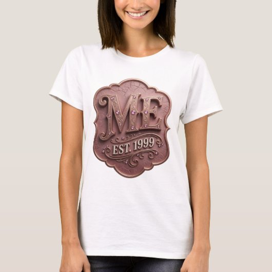 T-shirt Or Or ME EST 1999 déclaration de conception (Devant)